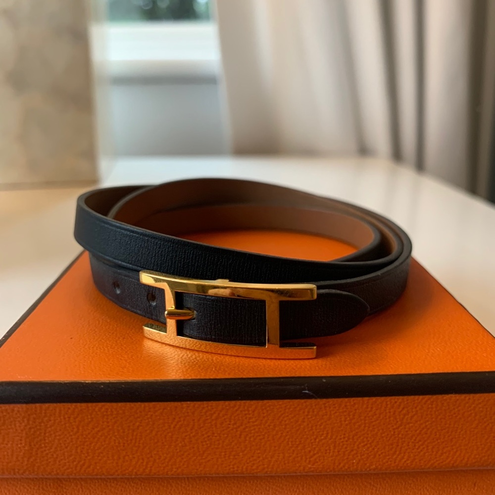 Hermès Hapi 3 Leather Bracelet